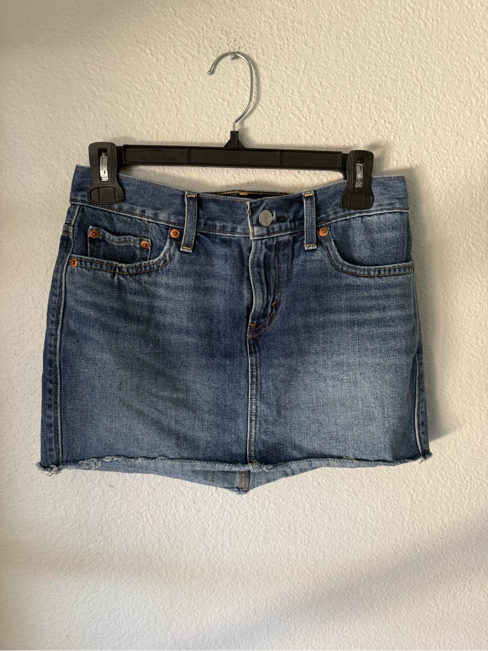 Levi's Vintage Wash Denim Mini Skirt - Blue